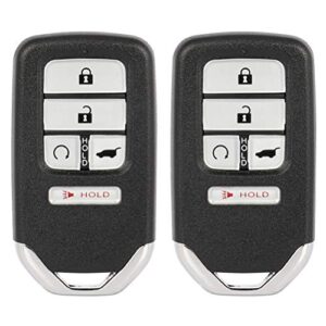 ocpty 2 pcs uncut keyless entry remote control key fob for 2016-2020 for honda for civic for honda for cr-v for honda for pilot kr5v2x v44 433.92 7812d-v2x a2c98317400 5 buttons