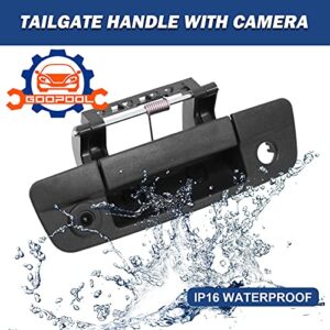 Tailgate Handle Backup Camera Rear View Compatible with 2009-2017 Dodge Ram 1500 2500 3500（RCA Connector）