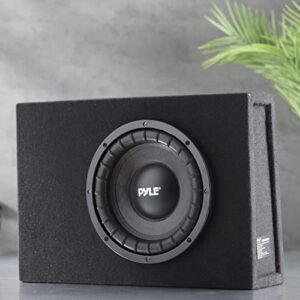 Pyle 10 Inch Subwoofer Box System - 500 Watts Powered Slim Bass with a Non-Pressed Paper Cone Perfect for Mount Car Truck Audio Subwoofer Enclosure, Rear Air Tight Seal Design