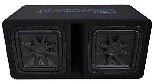 Kicker 44DL7S122 Dual 12" 3000w L7 Solo-Baric L7S Loaded Subwoofer Box+Amp+Wires