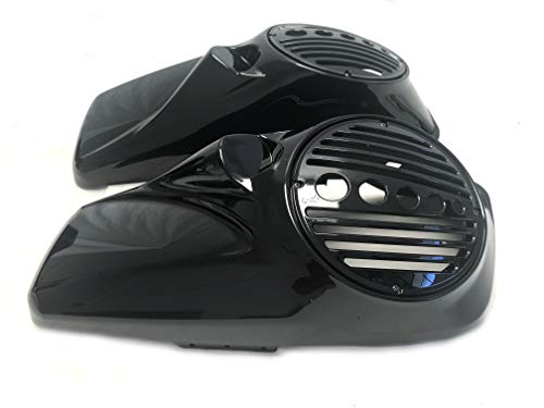 Mutazu 8" Speaker Lids w/Tweeter Port for Harley 2014 up Touring Models