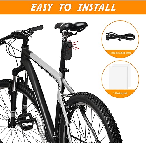 Bike Alarm with Remote 2 Pack, Loud 113dB Wireless Anti-Theft Vibration Motorcycle Bicycle Alarm IP55 Waterproof Super Vehicle Security Vibration Motion Sensor Alarm System