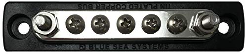 Sherco-Auto Blue Sea 2304 Marine Mini Common Bus Bar 5 X #8-32 Screw 5 Gang 100 Amp