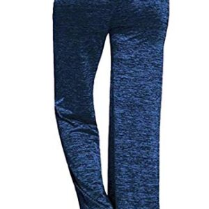 Andongnywell Women's Comfy High Waist Casual Loose Drawstring Wide Leg Lounge Pants (Blue,X-Large)