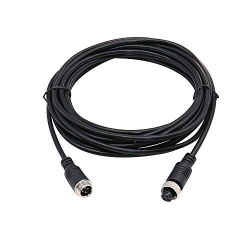 5M/15FT Car 4-Pin Aviation Video Extension Cable for CCTV Rearview Camera Truck Trailer Camper Bus Motorhome Vehicle Backup Monitor Waterproof Shockproof System - (1 Pc)