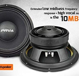 PRV AUDIO 10MB400-4 10" Midbass Speaker - 10 Inch Mid Bass Loudspeaker for Pro Audio Systems - 4 Ohms, 400 Watts Program Power, 200 Watts RMS Power, 96 dB 10 Inch Mid-Bass Speaker (Single)