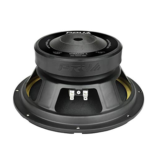 PRV AUDIO 10MB400-4 10" Midbass Speaker - 10 Inch Mid Bass Loudspeaker for Pro Audio Systems - 4 Ohms, 400 Watts Program Power, 200 Watts RMS Power, 96 dB 10 Inch Mid-Bass Speaker (Single)