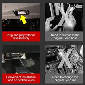 FURYENGRAVER Plug Play Engine Auto Start Stop Eliminator Cable for 2018-2023 Jeep Wrangler JL JLU Jeep Gladiator