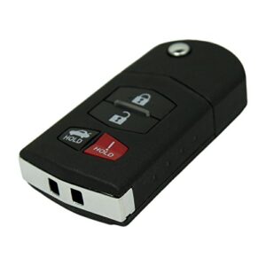 Keyless2Go Replacement for New Keyless Entry Remote Flip Key Fob for Mazda 6 RX-8 That Use KPU41788