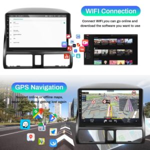 for Honda CRV 2002-2006 Android Car Stereo Support Wireless Carplay Android Auto with 9” Capactive Touchscreen 2+32G HiFi Autoradio WiFi GPS Navigation Backup Camera Multimedia Player Car Radio