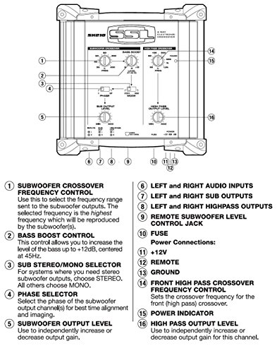 Sound Storm Laboratories SX210 2 Way Car Electronic Crossover with Remote Subwoofer Control