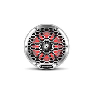 Rockford Fosgate M2-65 Color Optix 6.5” 2-Way Coaxial Multicolor LED Lighted Marine Speakers - White/Stainless (Pair)