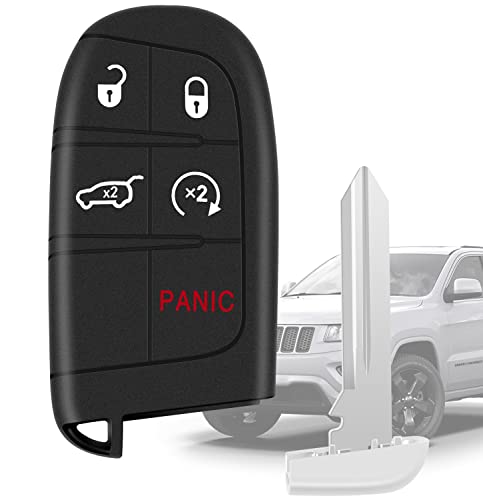 Proximity Smart Keyless Entry Car Remote Fob fit Jeep Grand Cherokee 2014-2021 Replacement for FCC ID: M3N-40821302 68143505AC 68143505AA 1 PCS