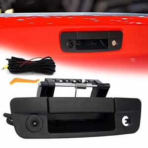 tailgate handle camera compatible with dodge ram 1500 2009-2017, 2500 3500 2010-2017 tailgate replace rear view camera, tailgate door handle camera