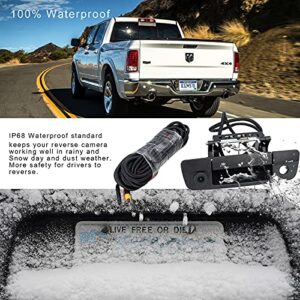 Tailgate Handle Camera Compatible with Dodge Ram 1500 2009-2017, 2500 3500 2010-2017 Tailgate Replace Rear View Camera, Tailgate Door Handle Camera