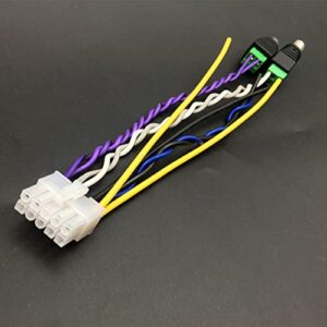 allmost 10pin power harness plug rca compatible with pioneer ts-wx1210a ts-wx1010a ts-wx300a ts-wx300ta 01.45-18200-a01, white