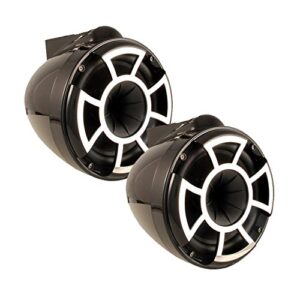 wet sounds revolution series 8 inch efg hlcd tower speakers – black w/ x mount kit