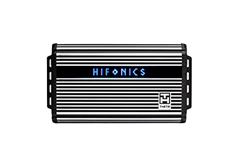 Hifonics ZTH-1425.4D Zeus Theta Compact Full Range 4 Channel Car Audio Amplifier (Silver) – Class D Amp, 1400-Watt, Onboard Electronic Crossover, Built-in Bass Control, Bridgeable