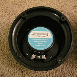 2 RV Marine Gloss Black Wavy Silver 5.25" Flush Mount Speaker UV Waterproof