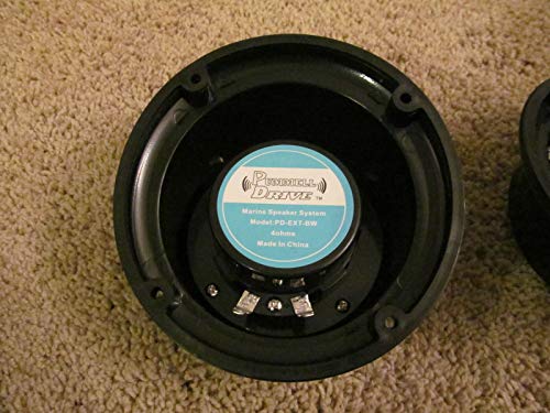 2 RV Marine Gloss Black Wavy Silver 5.25" Flush Mount Speaker UV Waterproof