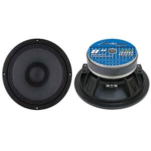 audiopipe apmb-8 8 inch 500 watt 8 ohm low/mid bass frequency car audio loudspeaker with 2 inch til voice coil (2 pack)