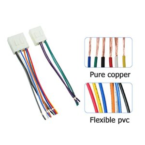 RED WOLF Car Radio Install Wire Harness Compatible with 1989-2002 Mazda 626/Miata/MX3/Protege/MPV/Millinia Stereo Plug Connector