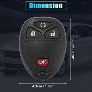 X AUTOHAUX 315MHz OUC60270 15913421 Keyless Entry Remote Car Key Fob for Chevrolet Silverado for GMC Sierra 1500 2500 3500 2007-2013 4 Buttons