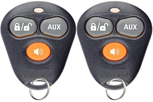 KeylessOption Keyless Entry Remote Starter Car Key Fob Alarm for Aftermarket Viper Automate EZSDEI474V 473V (Pack of 2)