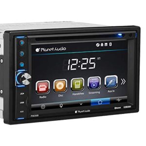 planet audio p9630b car dvd player – double din, bluetooth audio and hands-free calling, 6.2 inch lcd touchscreen monitor, mp3 player, cd, dvd, wma, usb, sd, aux in, am/fm radio receiver