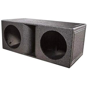 q power qbomb dual vented horn ported subwoofer box finished with bed liner