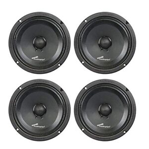 audiopipe apmb-8sb-c 8 inch 250 watt max, 125 rms, 8 ohm low/mid frequency midrange driver, car stereo loudspeaker with ksv voice coil (4 pack)