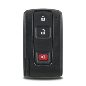 key fob remote replacement fits for toyota prius 2004-2009 keyless entry 2+1 buttons remote control for silver logo (mozb31eg)