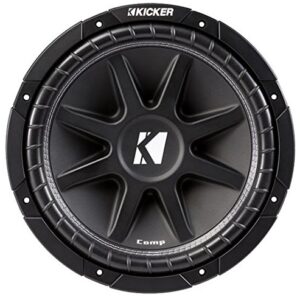 Kicker Bundle Compatible with Universal Vehicle 43C124-N Single 12" 150W Loaded Sub Box Enclosure with HA-A400.1 Mono Amplifier