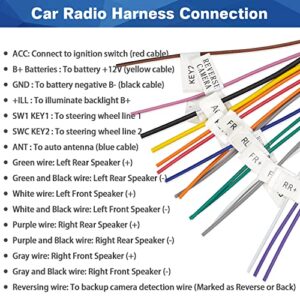 Android Radio Wiring Harness Adapter Replacement for Select Android Car Stereo 16 Pin ISO Connector