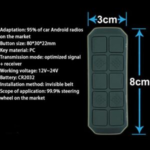 ANKEWAY Steering Wheel Controller for Android Car Radio, Installation Only Takes 5 Minutes, 10 Function Buttons for Controlling Hands-Free Calling/GPS Navigation/Radio/Music/Video