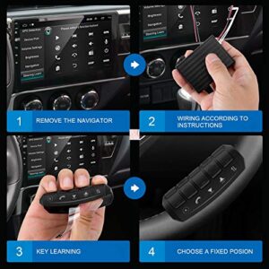 ANKEWAY Steering Wheel Controller for Android Car Radio, Installation Only Takes 5 Minutes, 10 Function Buttons for Controlling Hands-Free Calling/GPS Navigation/Radio/Music/Video