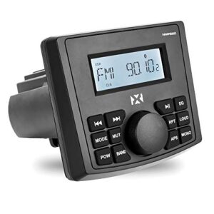 NVX NMPS20 Gauge Style Marine Stereo with Bluetooth and a Digital LED Backlit LCD Display - Perfect for Boats, UTVs, & ATVs