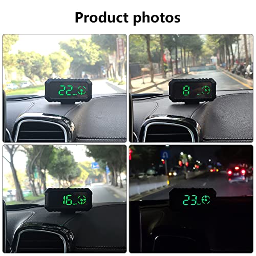 AWOLIMEI Heads Up Display for Cars G7, GPS Speedometer with Over-Speed Alarm Fatigue Driving Warning, USB Plug & Play, for All Cars