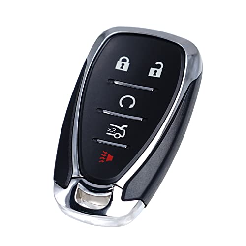 Key Fob Replacement Fits for Chevy Cruze Malibu Camaro Push Start 5 Button 2016 2017 2018 2019 2020 2021 Smart Proximity Keyless Entry Remote Start 13508769 13584497 13529662 433Mhz HYQ4EA