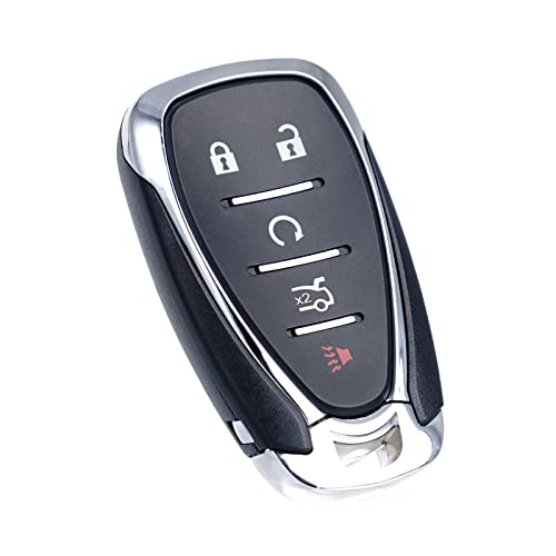 Key Fob Replacement Fits for Chevy Cruze Malibu Camaro Push Start 5 Button 2016 2017 2018 2019 2020 2021 Smart Proximity Keyless Entry Remote Start 13508769 13584497 13529662 433Mhz HYQ4EA
