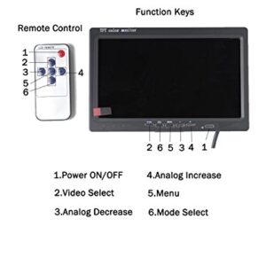 Padarsey 7 Inches TFT Color LCD Car Rear View Camera Monitor Support Rotating The Screen and 2 AV Inputs (7 Inch LCD Monitor)