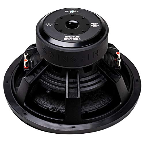 Hifonics BRW15D4 3000 Watts 15 Inch Brutus Car Audio Subwoofer with Heavy Gauge, Powder Coated, Aluminum Die-Cast Basket, Dual 70 Oz Magnet, 3 Inches Voice Coil - Dual 4 Ohm - 15 in