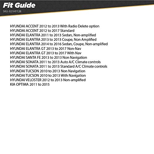 METRA Ltd 70-7304 Wiring Harness for Select 2010-Up Kia and Hyundai Vehicles & Scosche HY12B Compatible with Select 2010-17 Hyundai/Kia Power/Speaker Connector