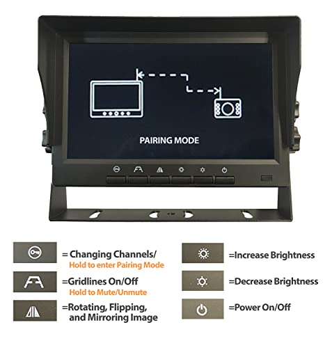 TadiBrothers Furrion Compatible Digital Wireless Plug & Play, Backup Camera Kit with 7" Monitor with Audio | 120° View Angle, 150-Ft Range, Waterproof | Observation System for RV, 5th Wheel, & Camper