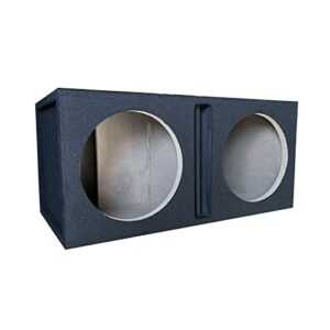1x audiotek ca-10dp dual 10″ vented car vehicle audio subwoofer/speaker ported box enclosure 1-inch medium-density all mdf wood fits any 10-inch speakers