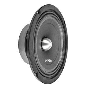 prv audio 8 inch shallow midrange buller speaker 8mr400b-4 slim, 4 ohm, shallow mount car slim speakers, 400 watts program power 1.5 in voice coil, 200 watts rms, compact for doors (single)