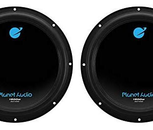 Planet Audio AC10D 10 Inch 3000 Watt 4 Ohm Dual Voice Coil Car Audio Subwoofers with Stamped Basket, Polypropylene Cone & Foam Surround, Black, Pair