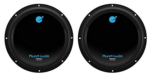 Planet Audio AC10D 10 Inch 3000 Watt 4 Ohm Dual Voice Coil Car Audio Subwoofers with Stamped Basket, Polypropylene Cone & Foam Surround, Black, Pair