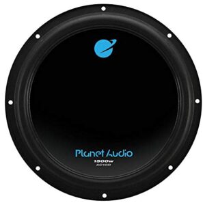 Planet Audio AC10D 10 Inch 3000 Watt 4 Ohm Dual Voice Coil Car Audio Subwoofers with Stamped Basket, Polypropylene Cone & Foam Surround, Black, Pair