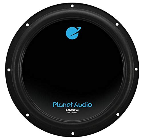 Planet Audio AC10D 10 Inch 3000 Watt 4 Ohm Dual Voice Coil Car Audio Subwoofers with Stamped Basket, Polypropylene Cone & Foam Surround, Black, Pair